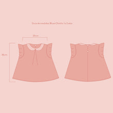 Cargar imagen en el visor de la galería, Blusa Chinita Celeste con rayas