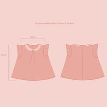 Cargar imagen en el visor de la galería, Blusa Chinita Celeste con rayas