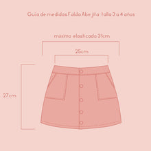 Cargar imagen en el visor de la galería, Falda Abejita Blue Jeans
